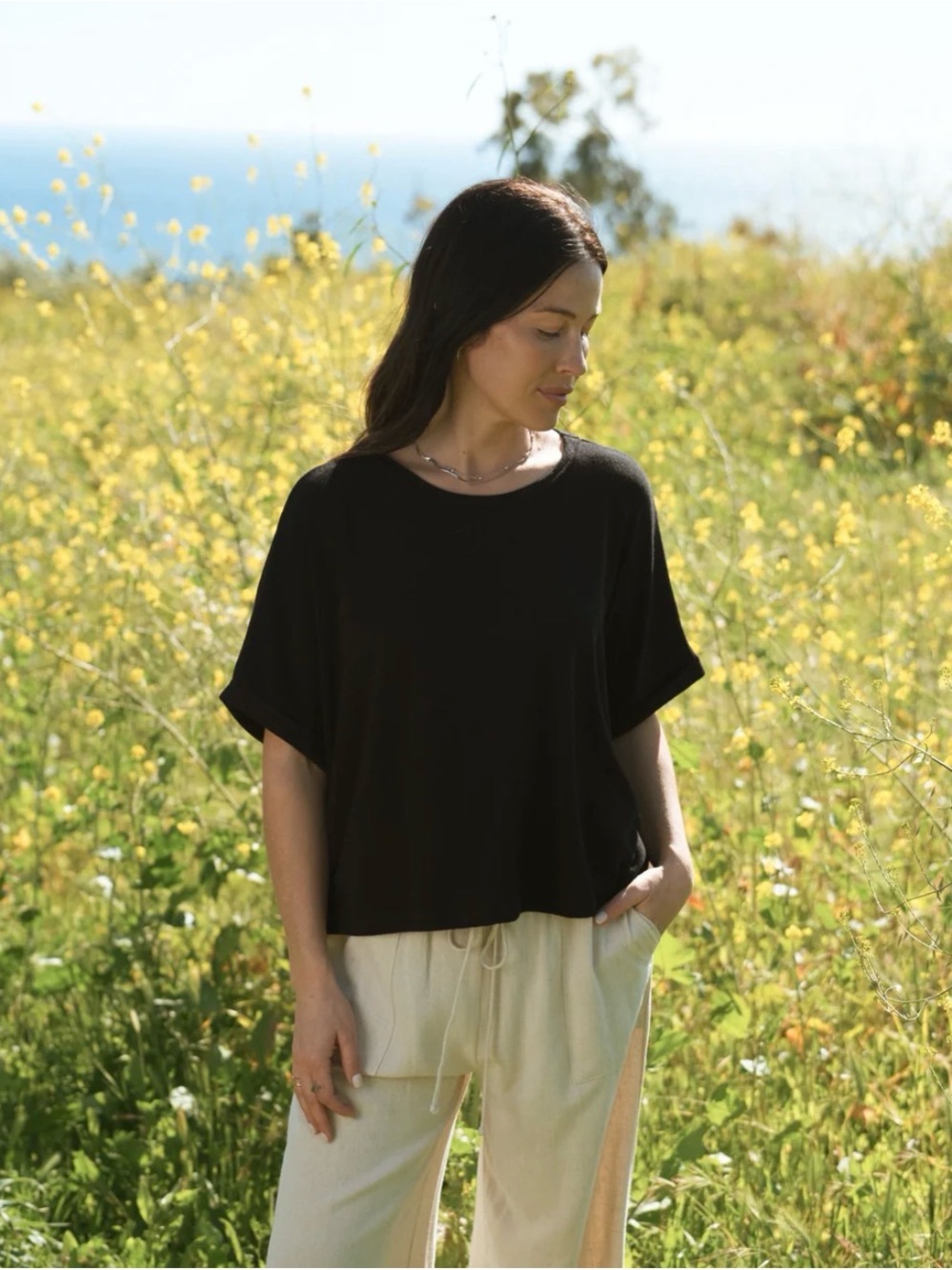 Carly Jean Macy Top in Black
